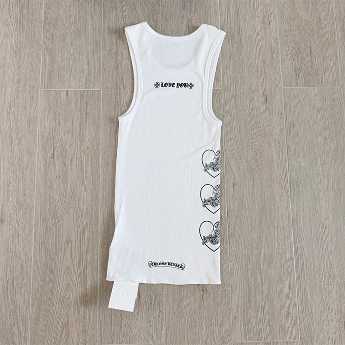 chrome hearts ribbed knit tank top